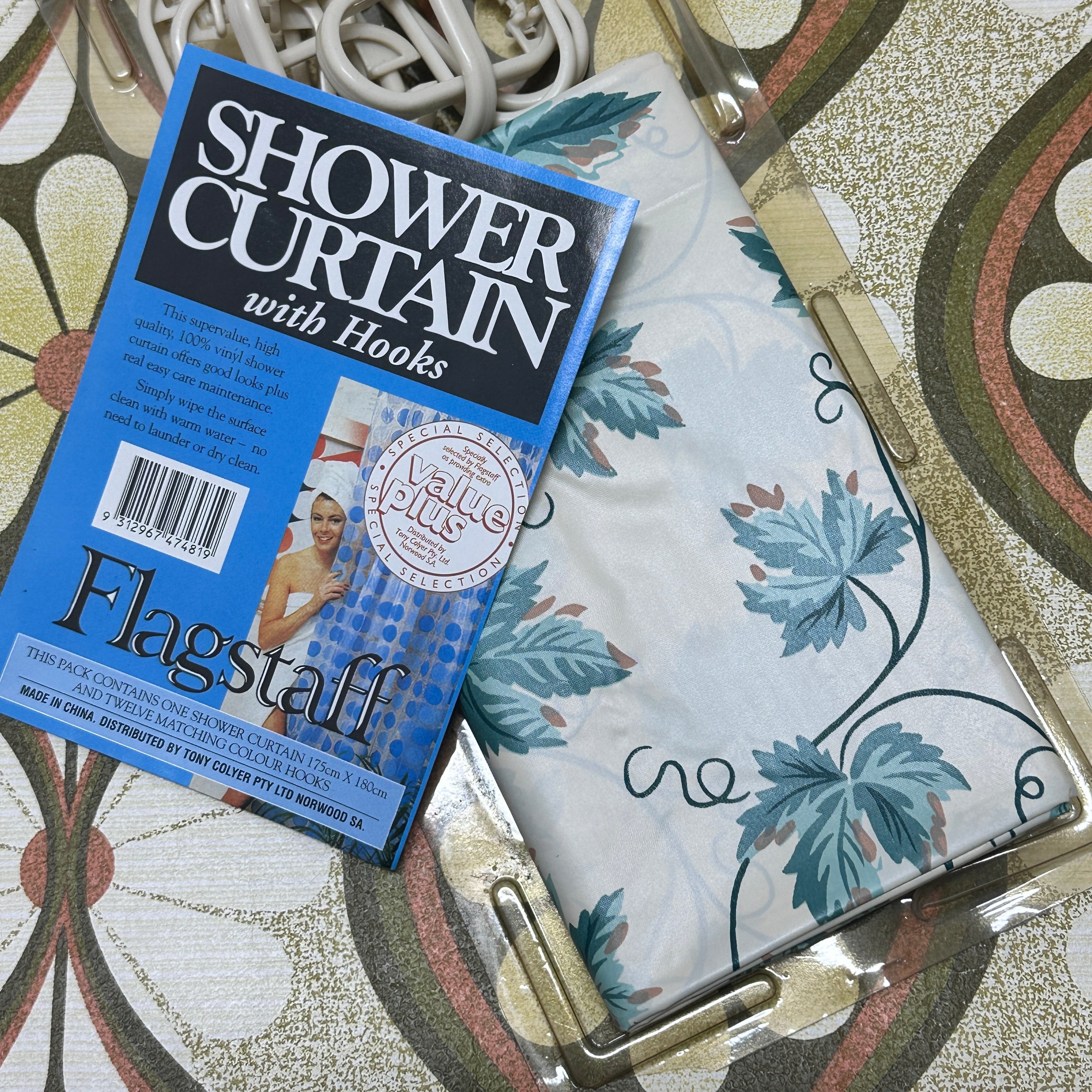Retro UNUSED Shower Curtain
