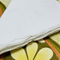 White Linen Napkin Set VINTAGE