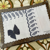 Pair of Embroidered Cotton Pillow Cases