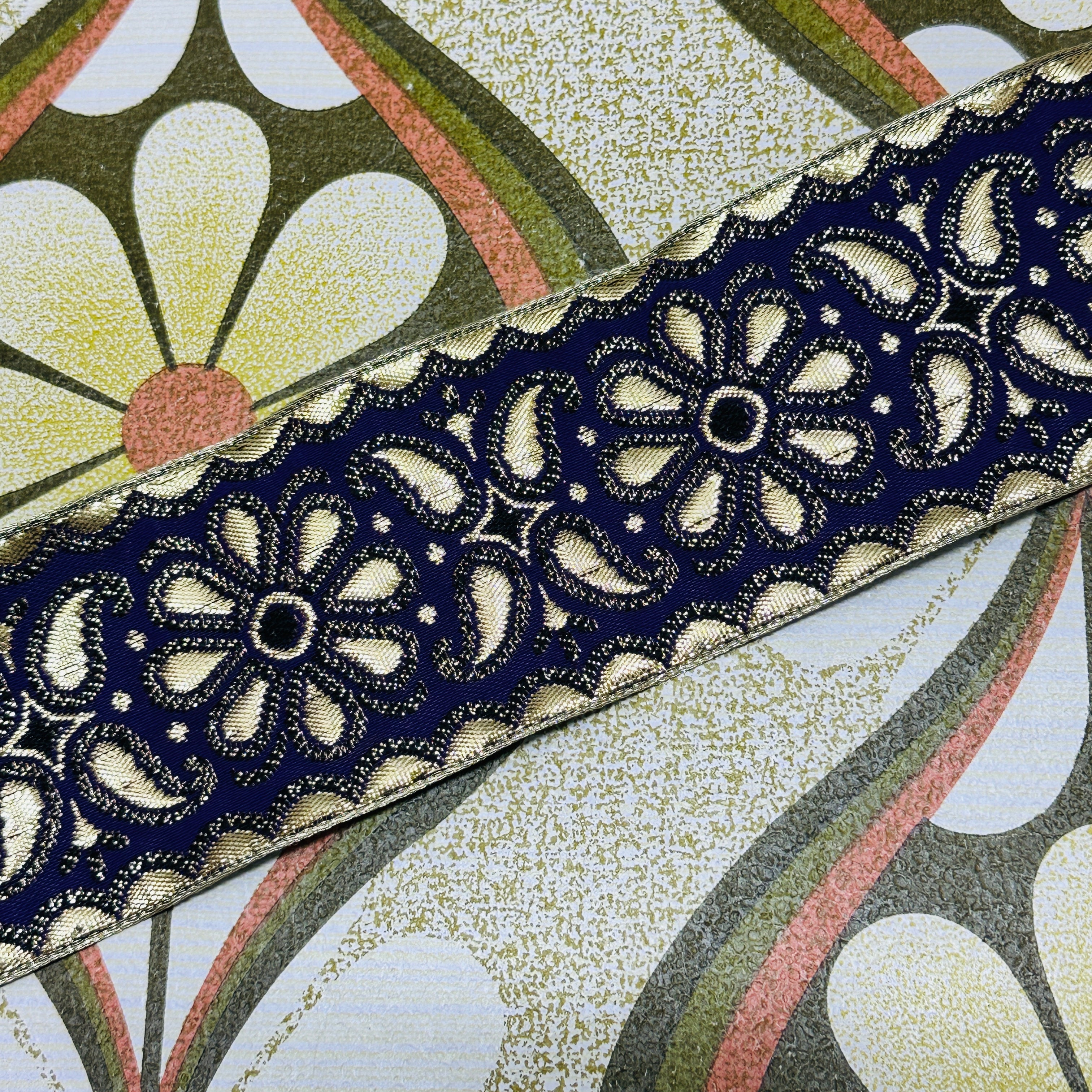 Roll of Wide Vintage Trim Purple