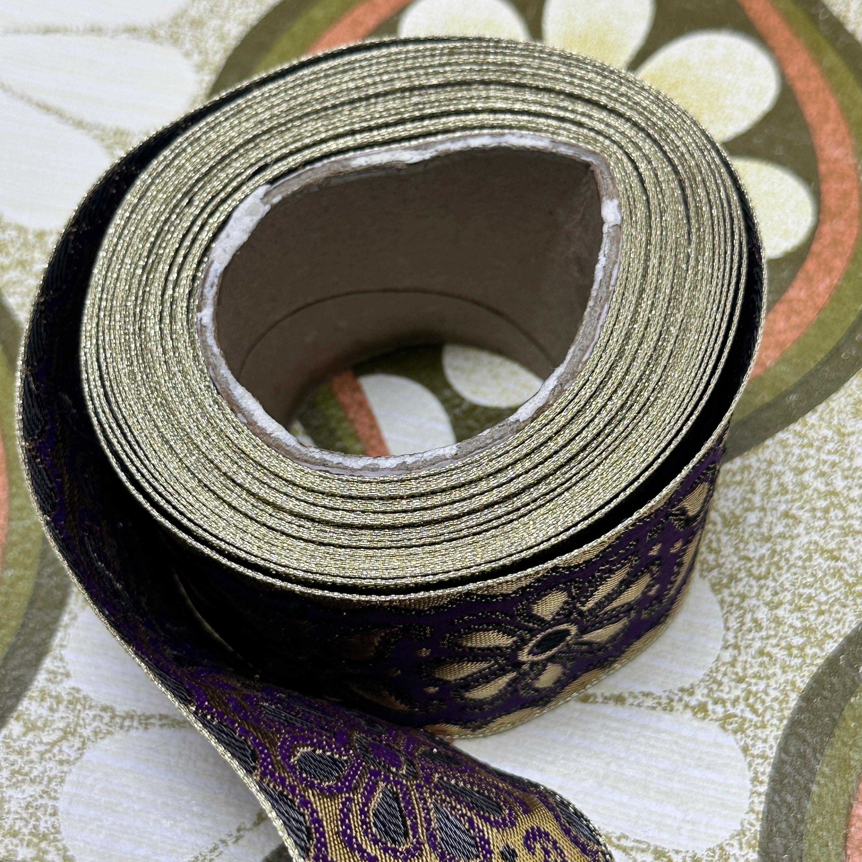 Roll of Wide Vintage Trim Purple