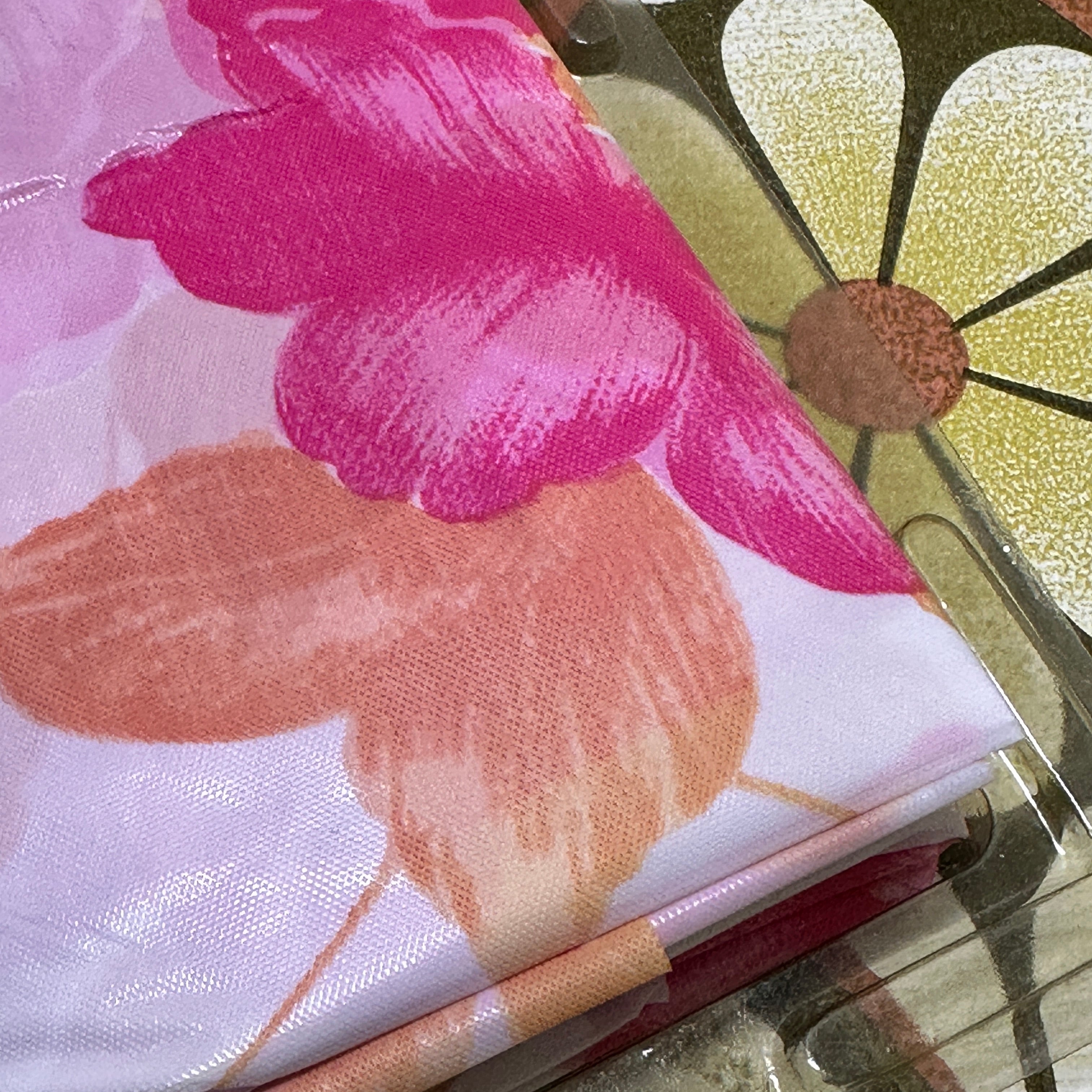 Vintage Shower Curtain with HOOKS