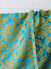 As NEW Vintage Brocade Bedspread Blanket