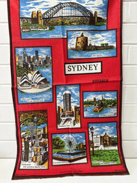 Linen  / Cotton Vintage Tea Towel UNUSED Sydney