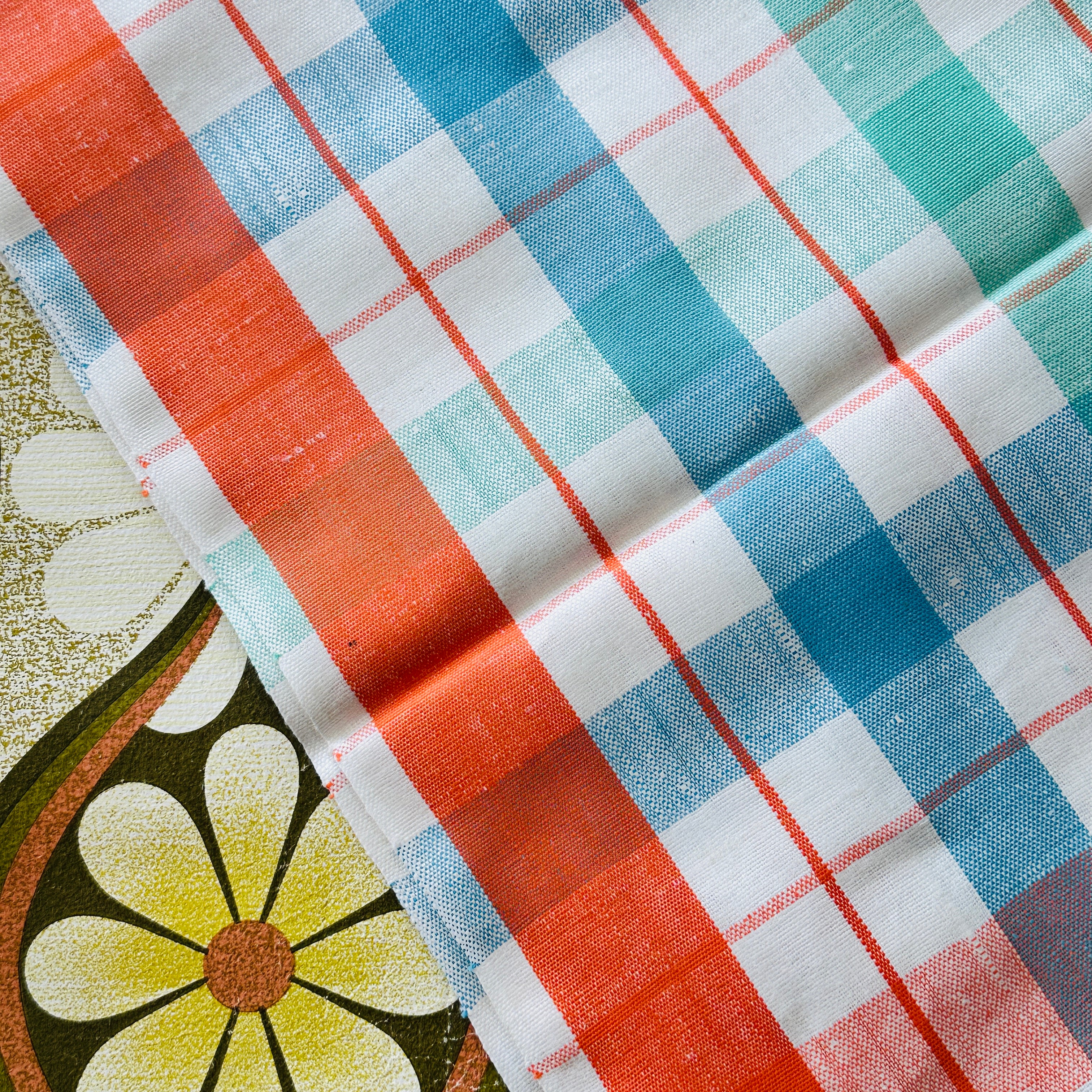 Large Linen UNUSED Vintage Tea Towel