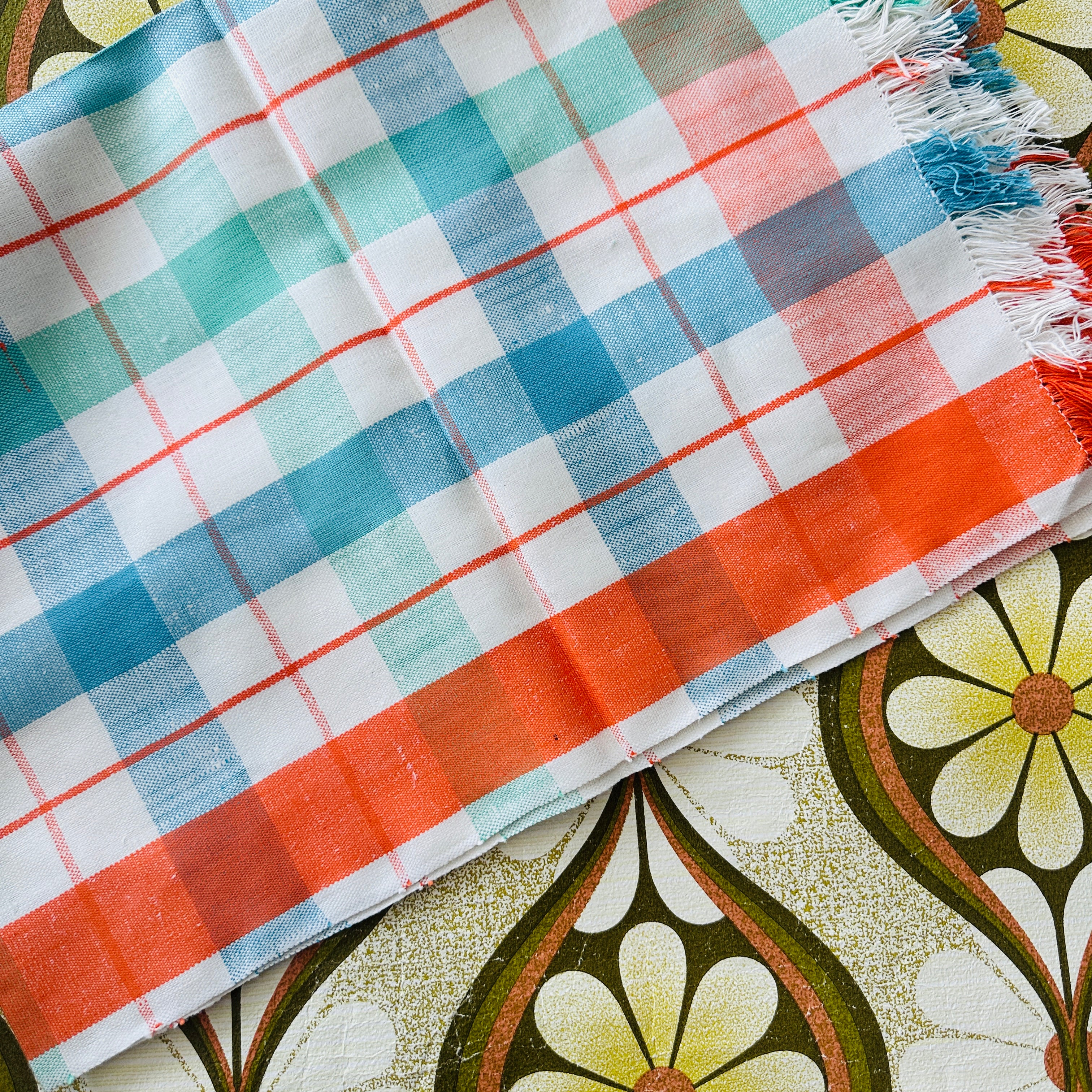 Large Linen UNUSED Vintage Tea Towel