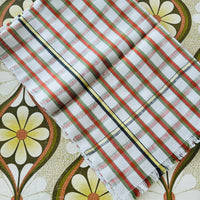 Large Linen UNUSED Vintage Tea Towel Brown