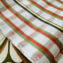 Large Linen UNUSED Vintage Tea Towel Brown