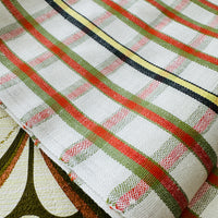 Large Linen UNUSED Vintage Tea Towel Brown