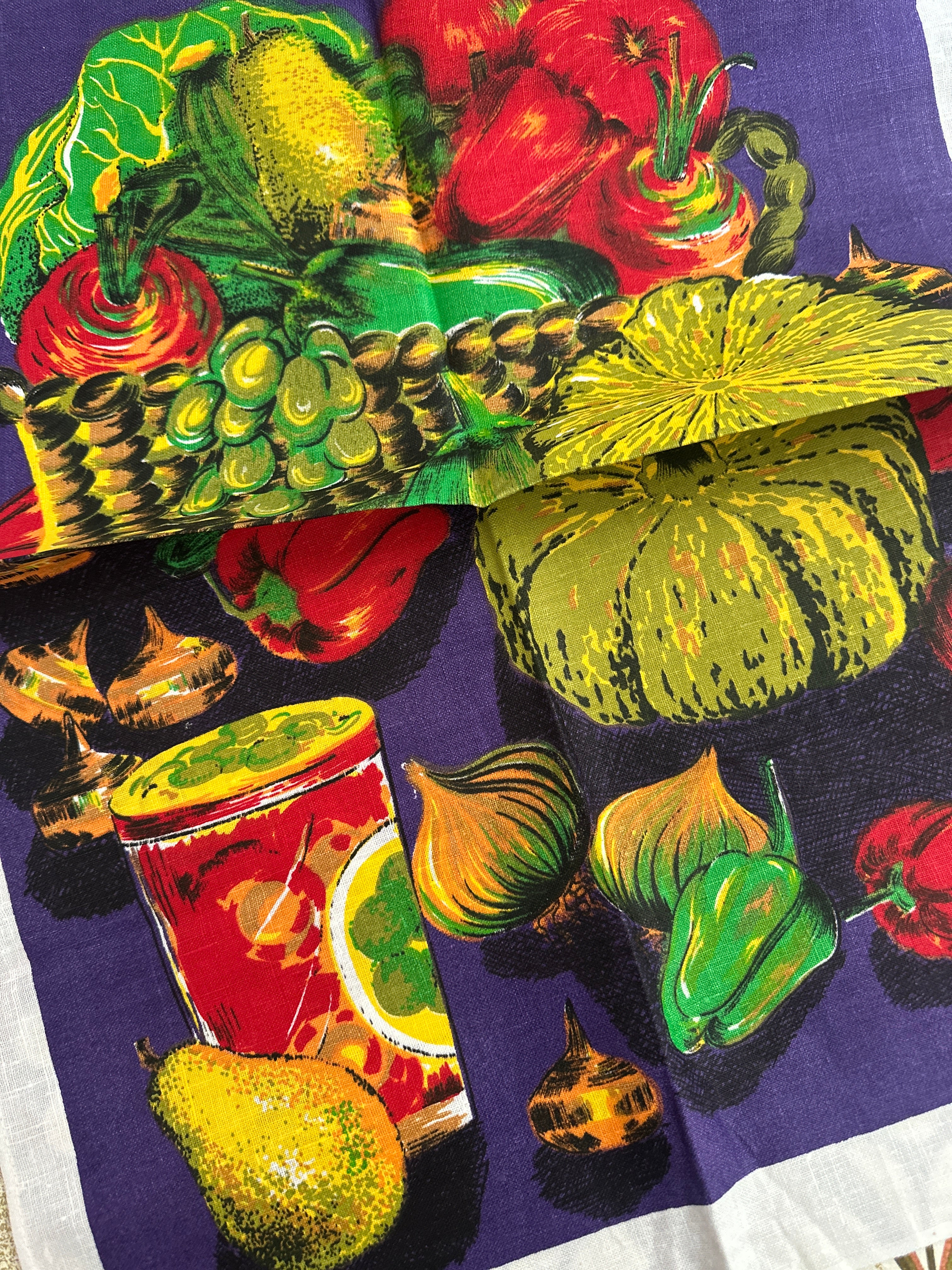 Vintage Linen Tea Towel UNUSED