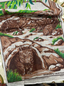 Wombats of Australia Linen Vintage Tea Towel