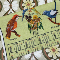 1972 Linen Vintage Tea Towel BIRDS