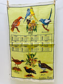 1972 Linen Vintage Tea Towel BIRDS