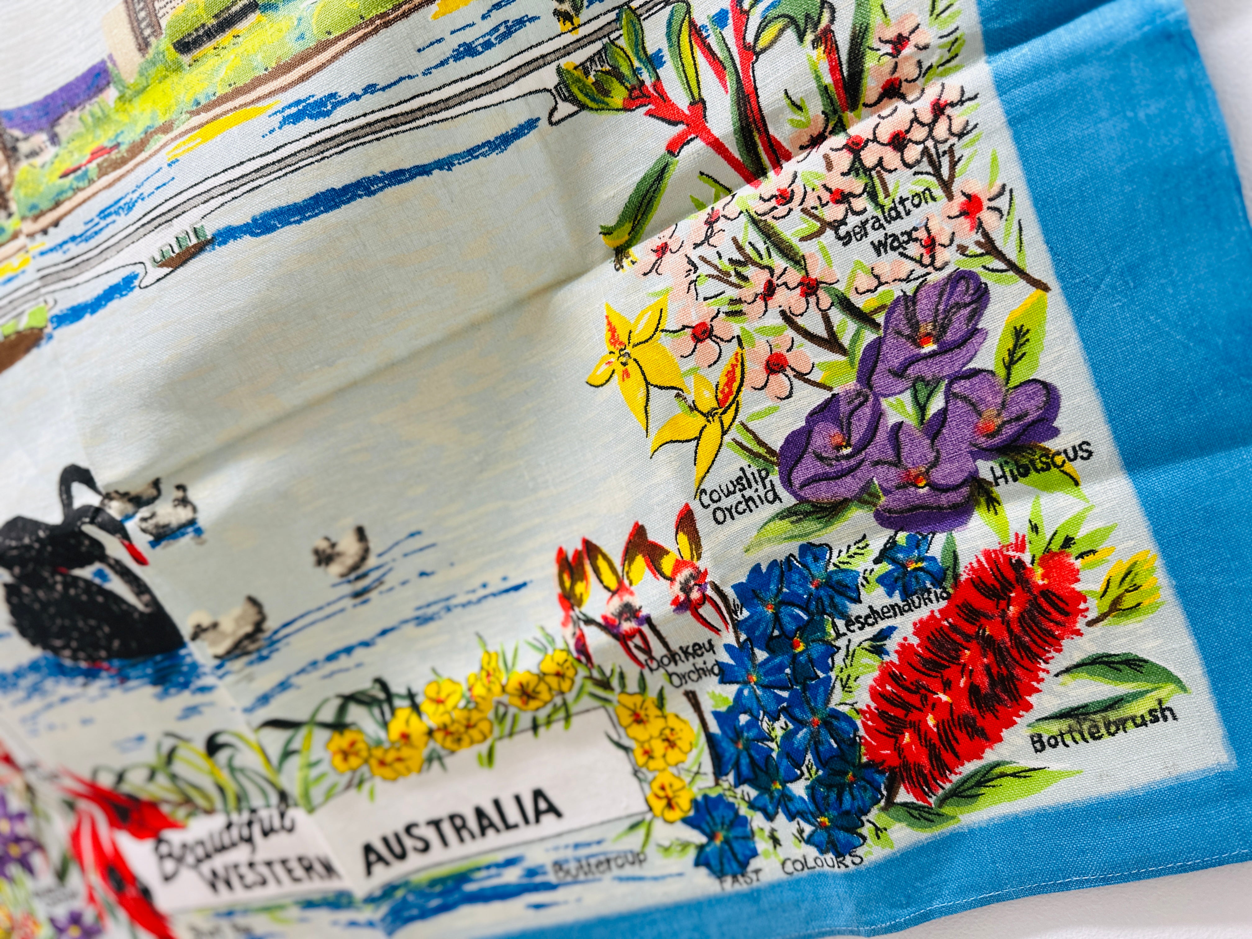 New RETRO Swan WA Tea Towel