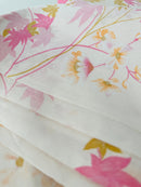 245cms CRISP Pink Floral UNUSED Cotton Sheet FABRIC