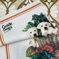 UNUSED Guide Dogs Tea Towel Rodriquez Linen