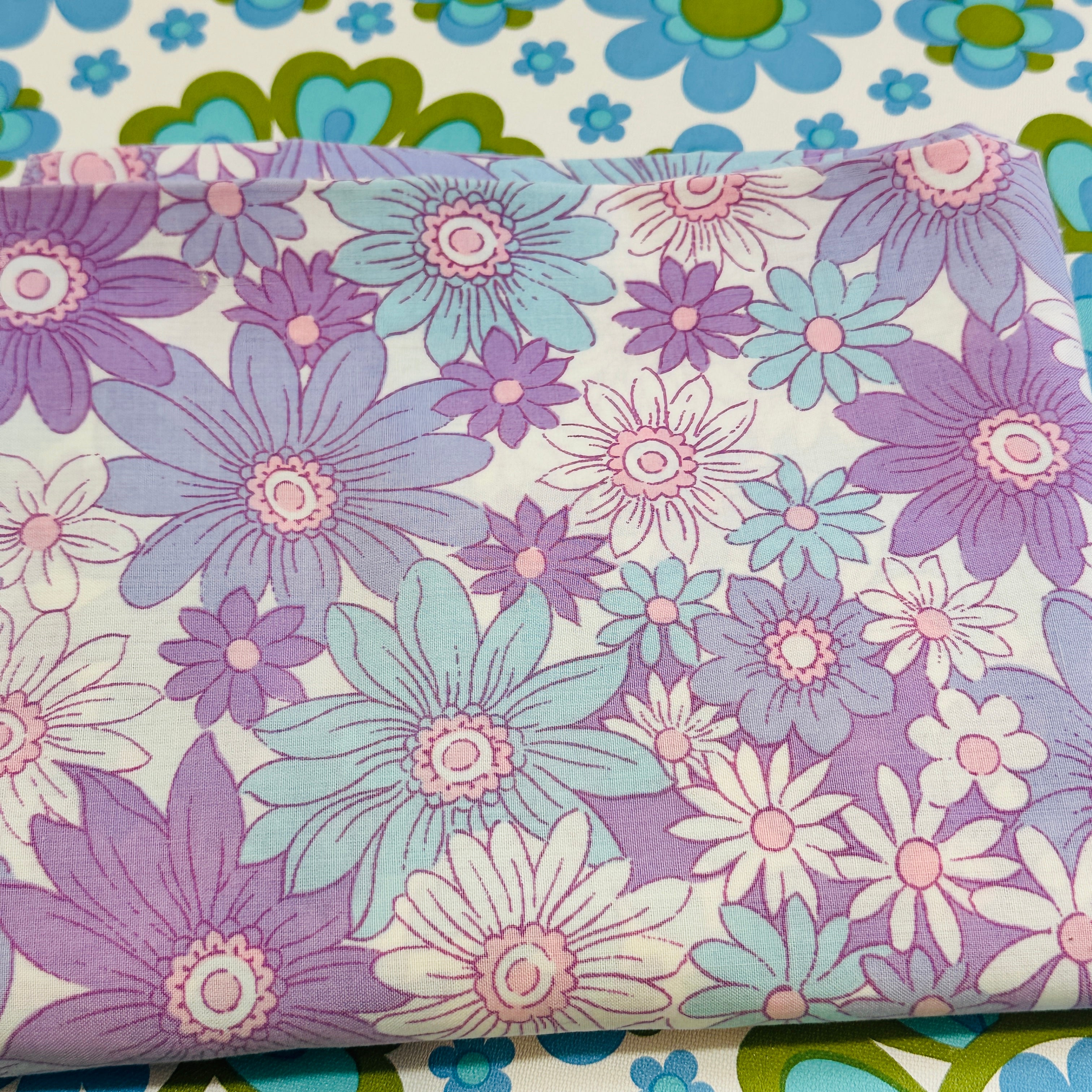 Wonderful Vintage Purple Floral Pillow Case Large Fabric