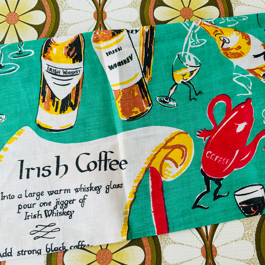 IRISH Vintage Coffee Tea Towel ADORABLE