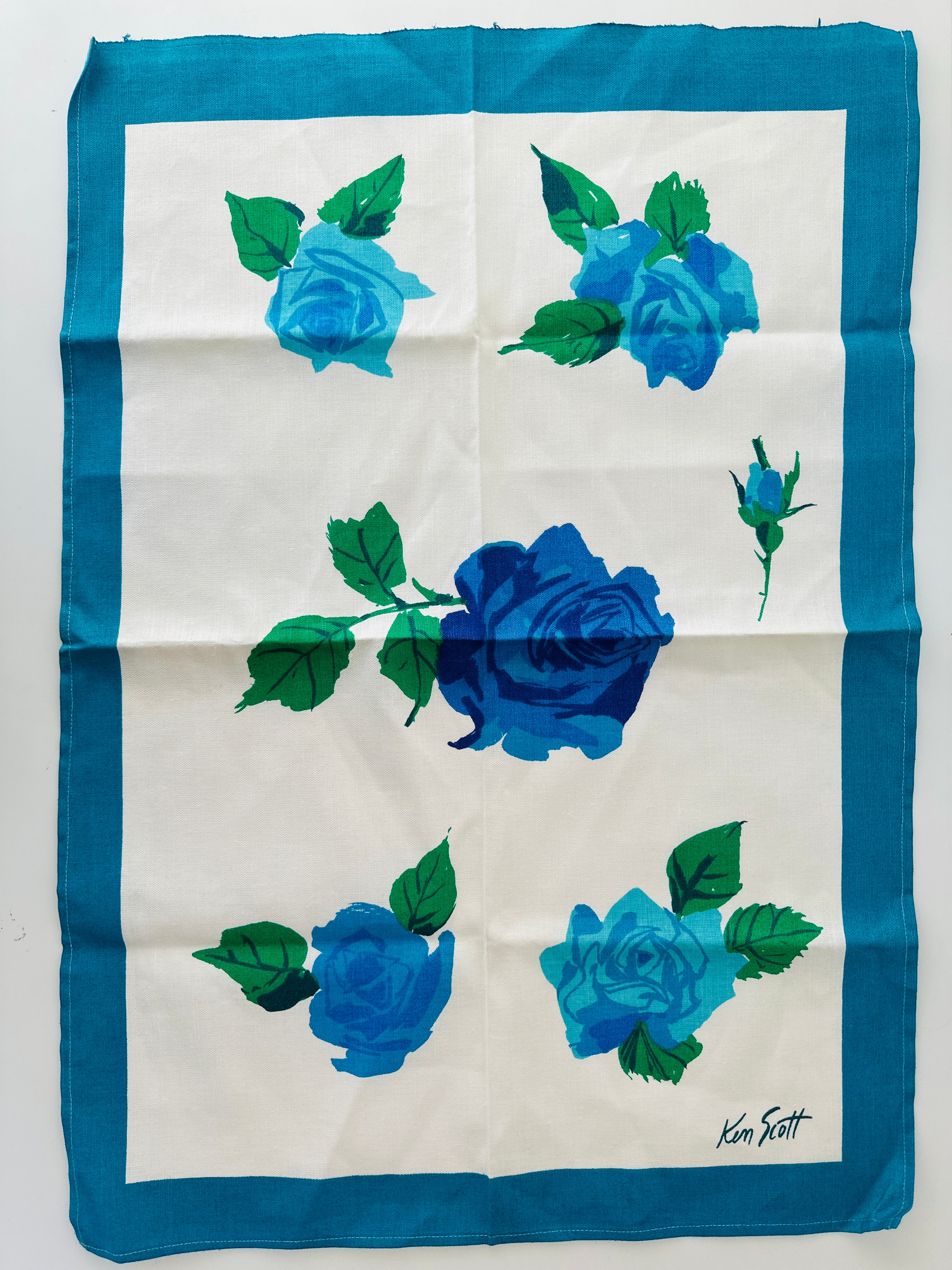 UNUSED Kim Scott Floral Tea Towel