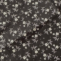 150cms Black FLORAL Fabric Craft Projects MODERN