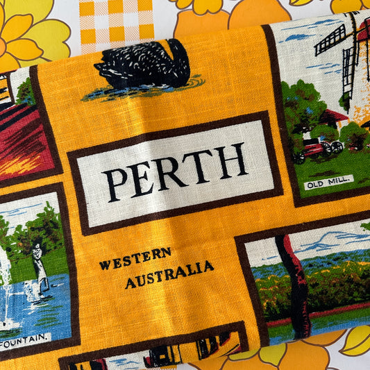 WA Perth Vintage Tea Towel