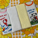 VINTAGE Made in Hong Kong Face Washer PLUS Baby BIBS