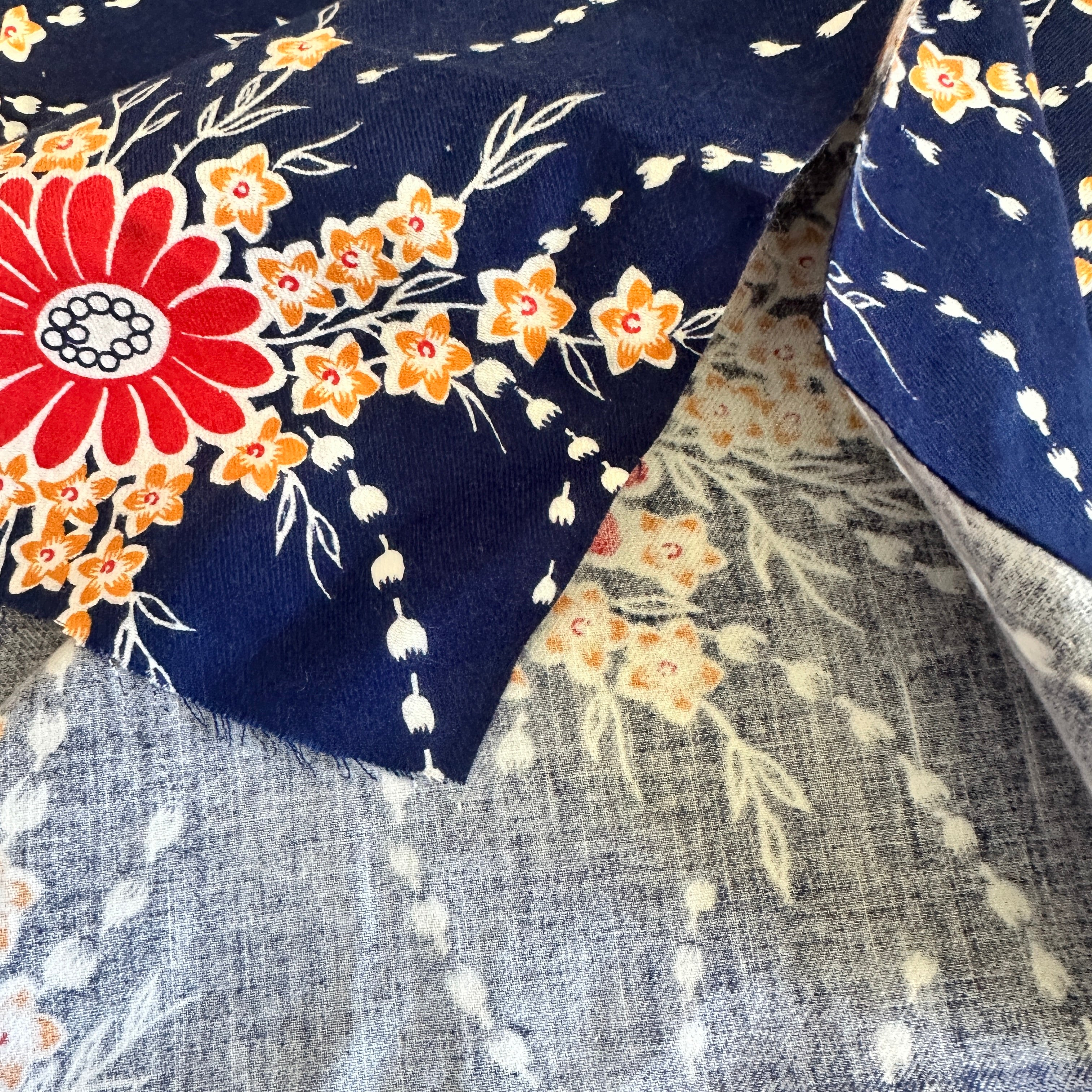 140cms Cute Vintage Cotton Fabric Remnant