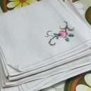 TWELVE Vintage UNUSED Embroidered napkins