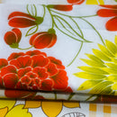 Bold Floral Tablecloth UNUSED Vintage Cotton