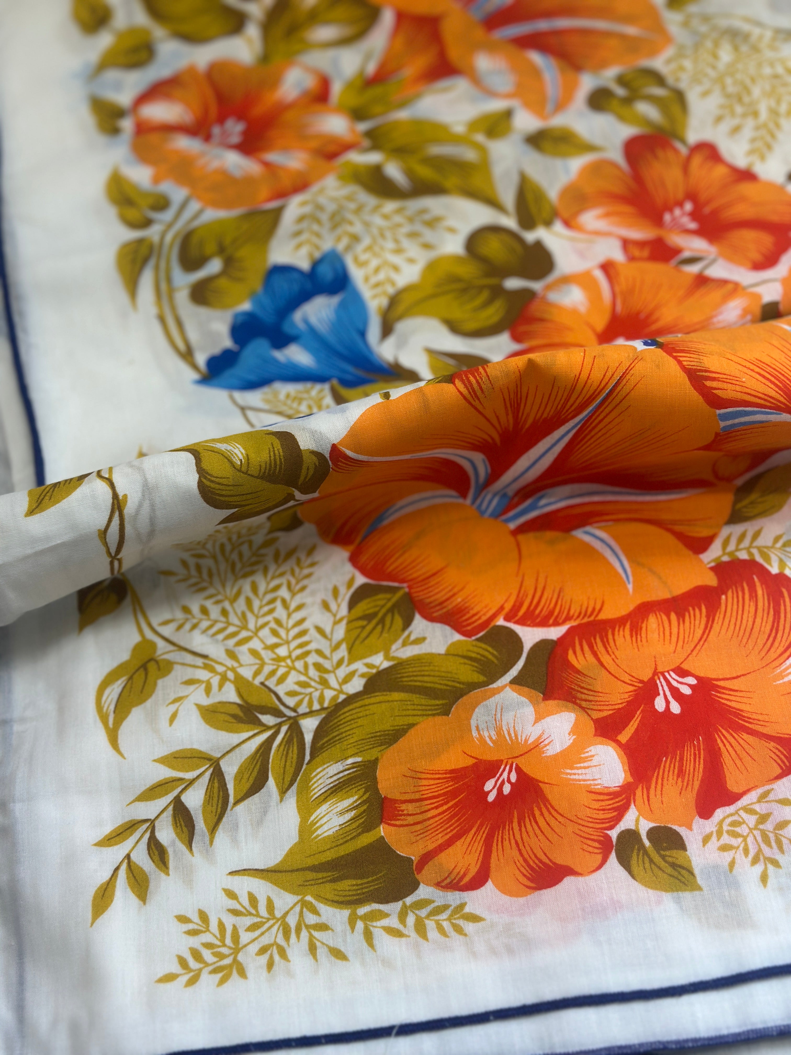 Pretty Bold Unused Vintage Tablecloth