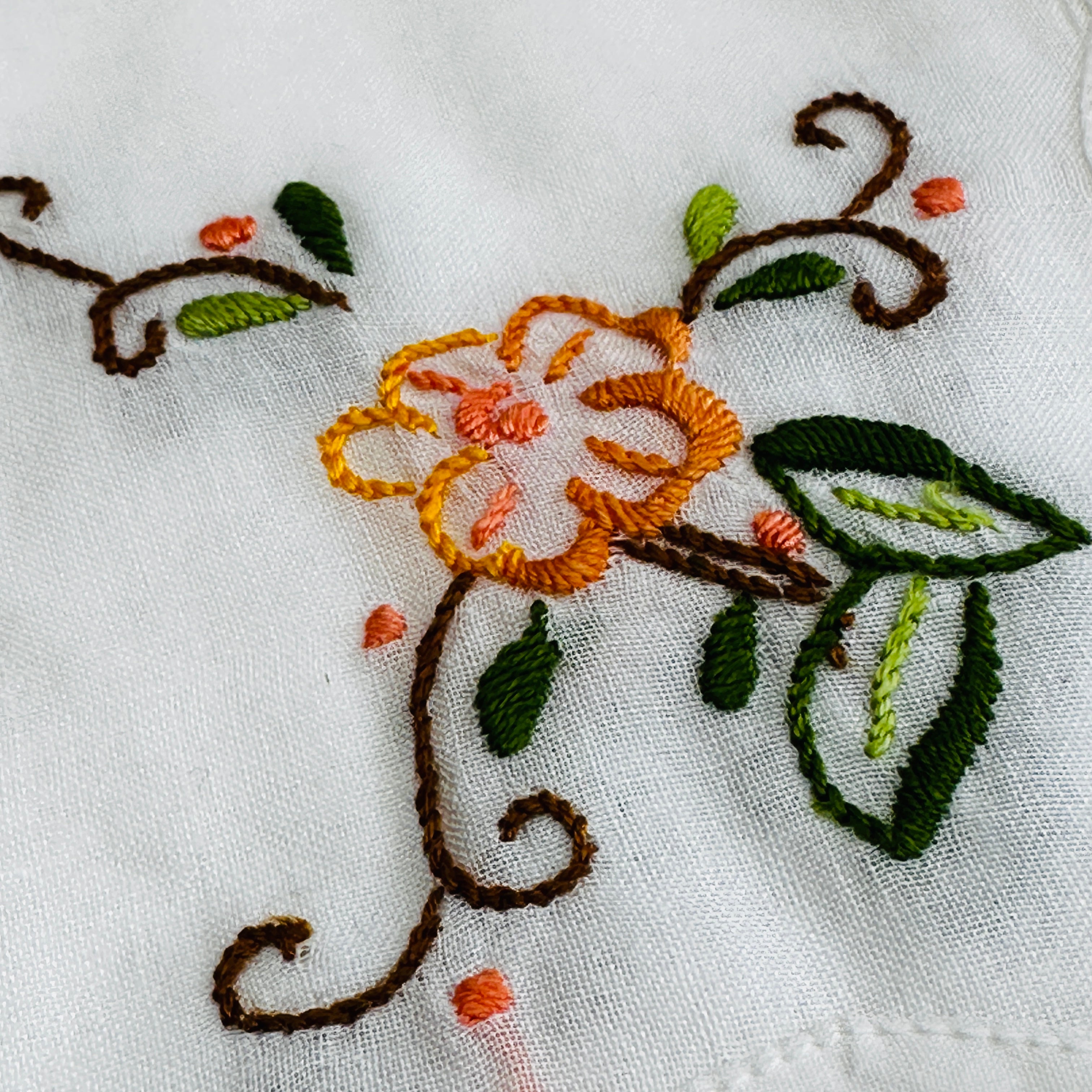 Vintage Handmade Napkins TWELVE Embroidered