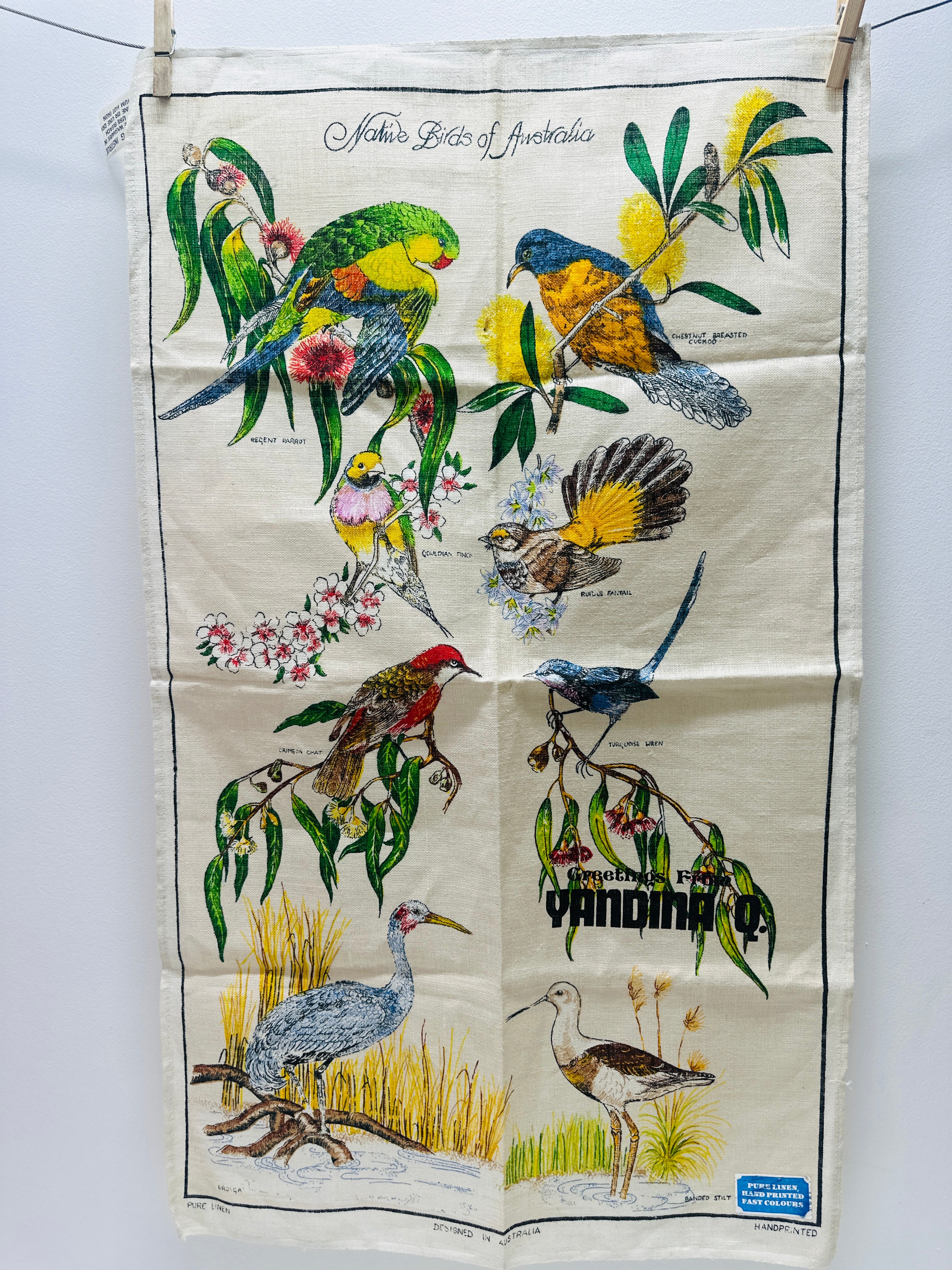 Early Transport Australia Vintage Linen Tea Towel UNUSED