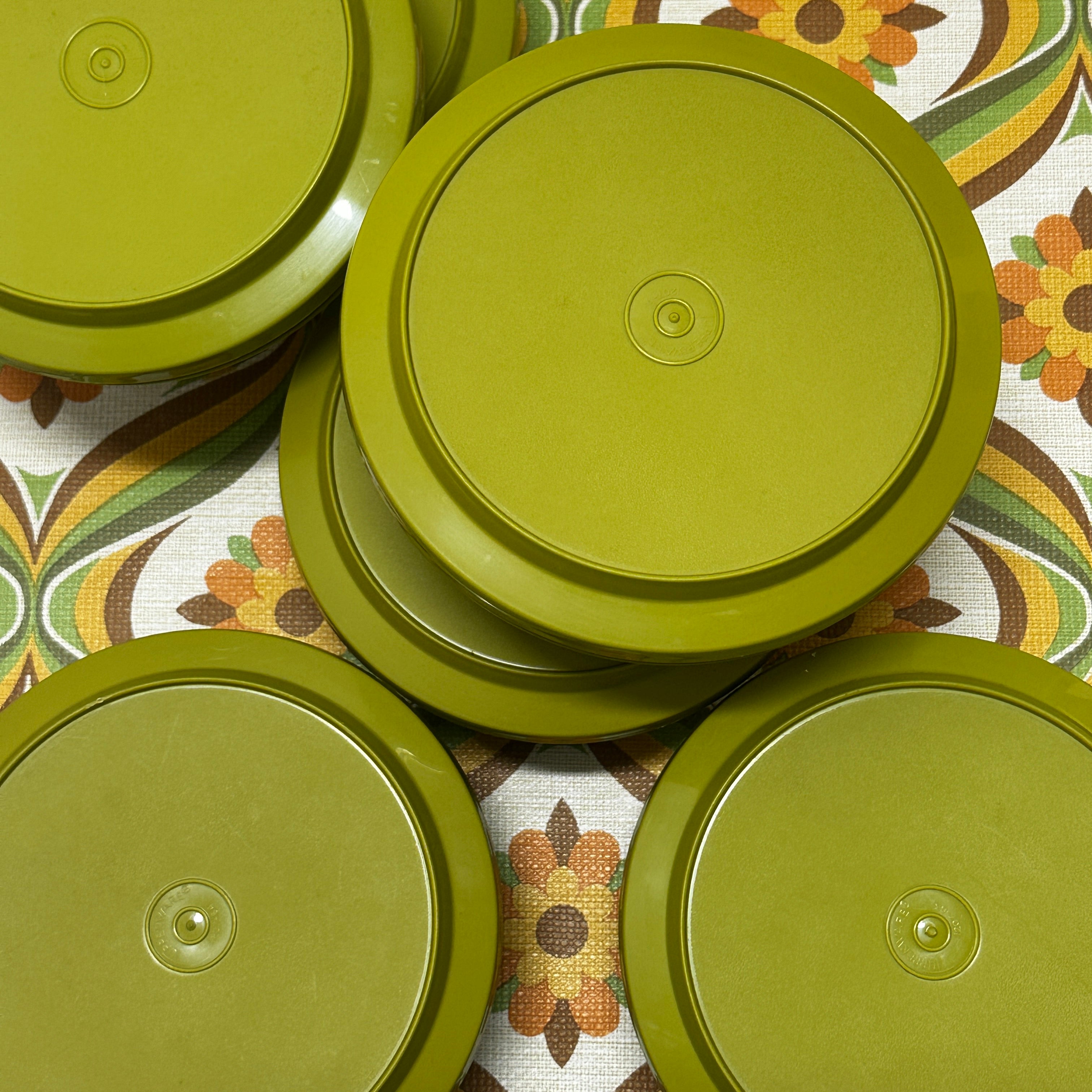 Shallow Vintage Retro Green Tupperware ONE