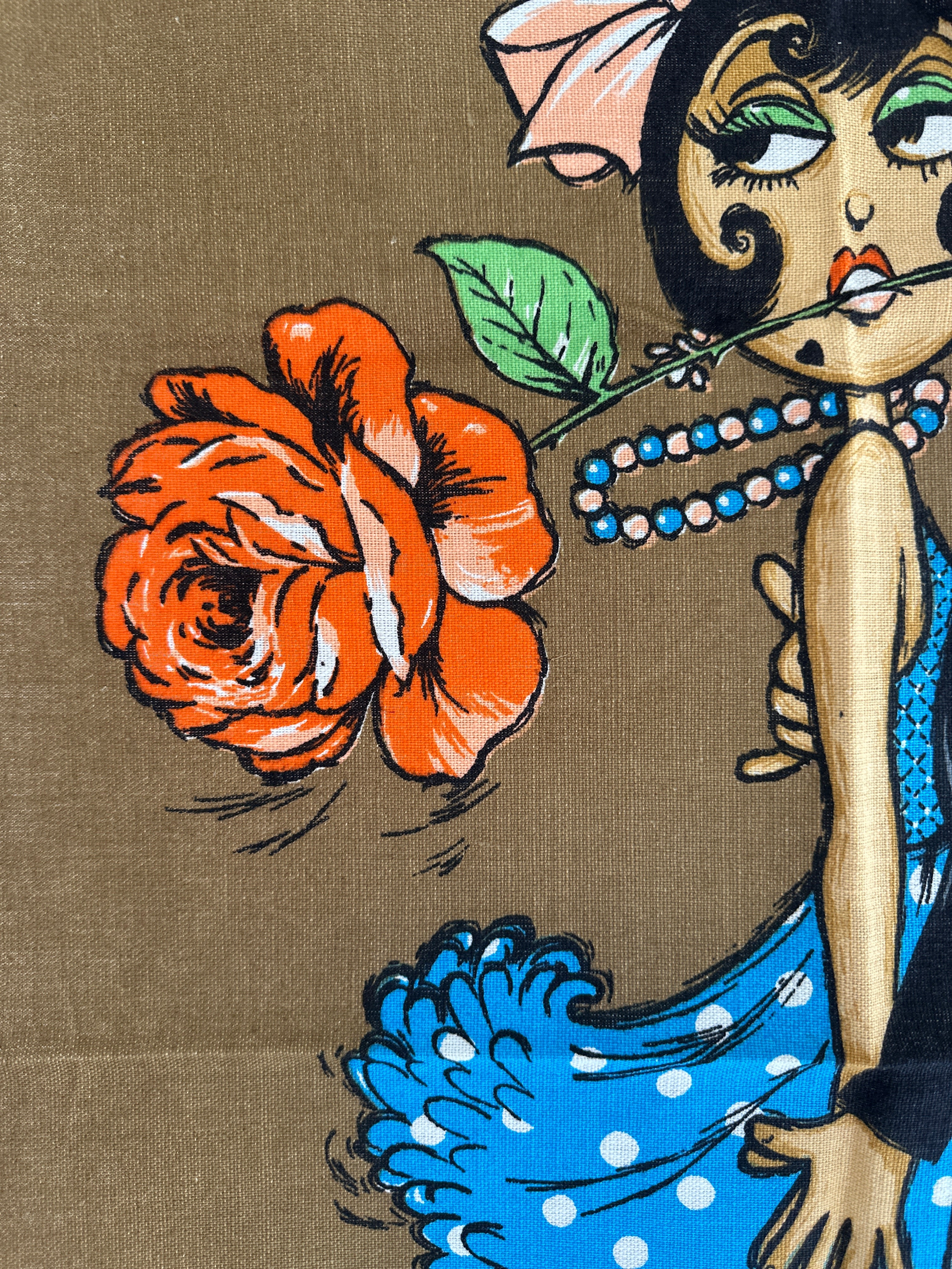 RARE Textile Impressions Tea Towel UNUSED