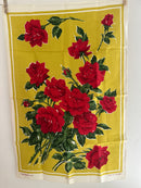 LINEN Old Mill Linens FLORAL Tea Towel UNUSED Ireland