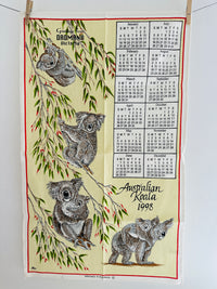 Australian Koala 1998 Tea Towel UNUSED