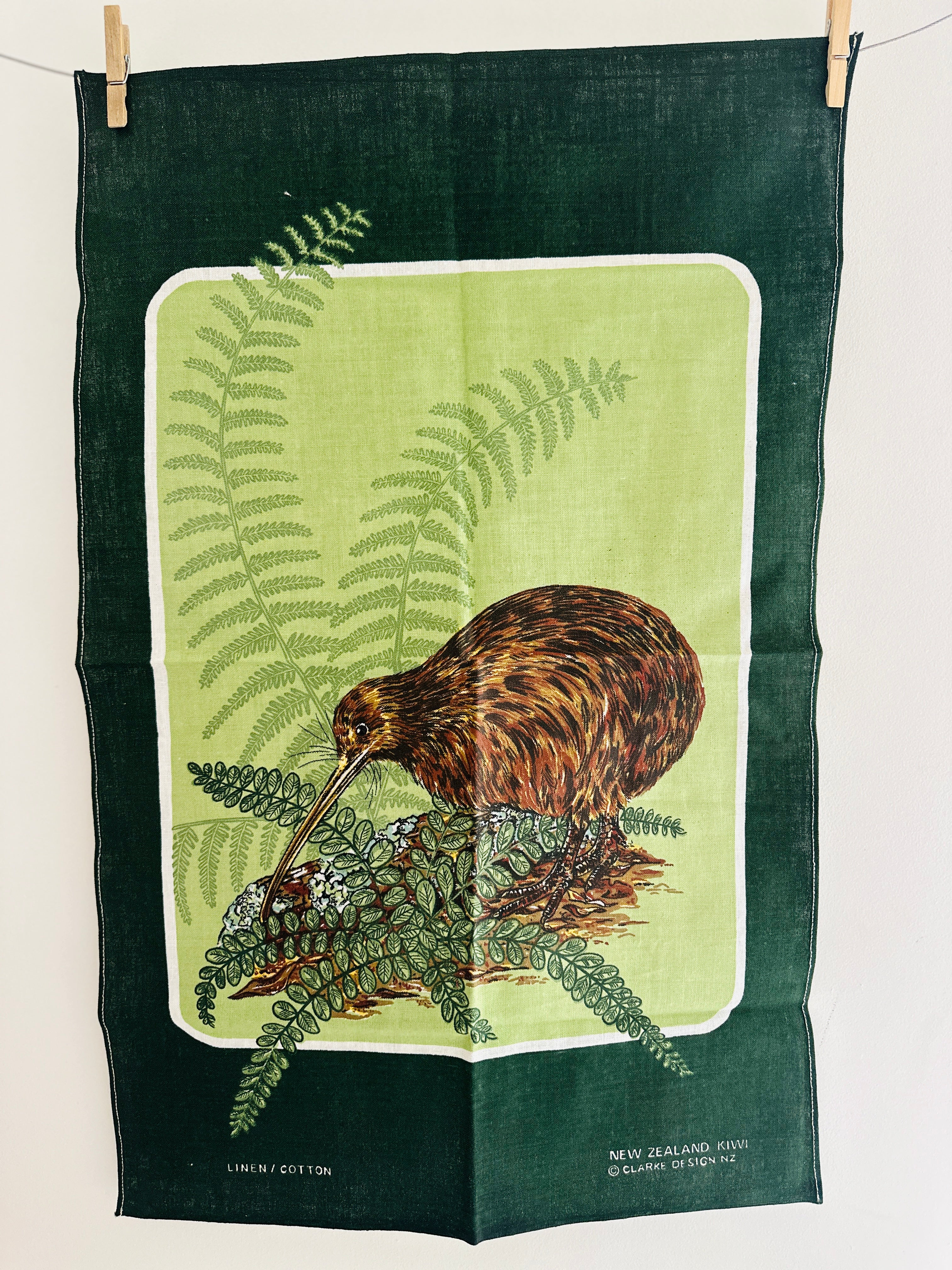 CLARKE Design NZ Tea Towel UNUSED