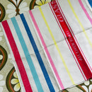 BOLD Striped Irish Vintage LINEN Tea Towel UNUSED