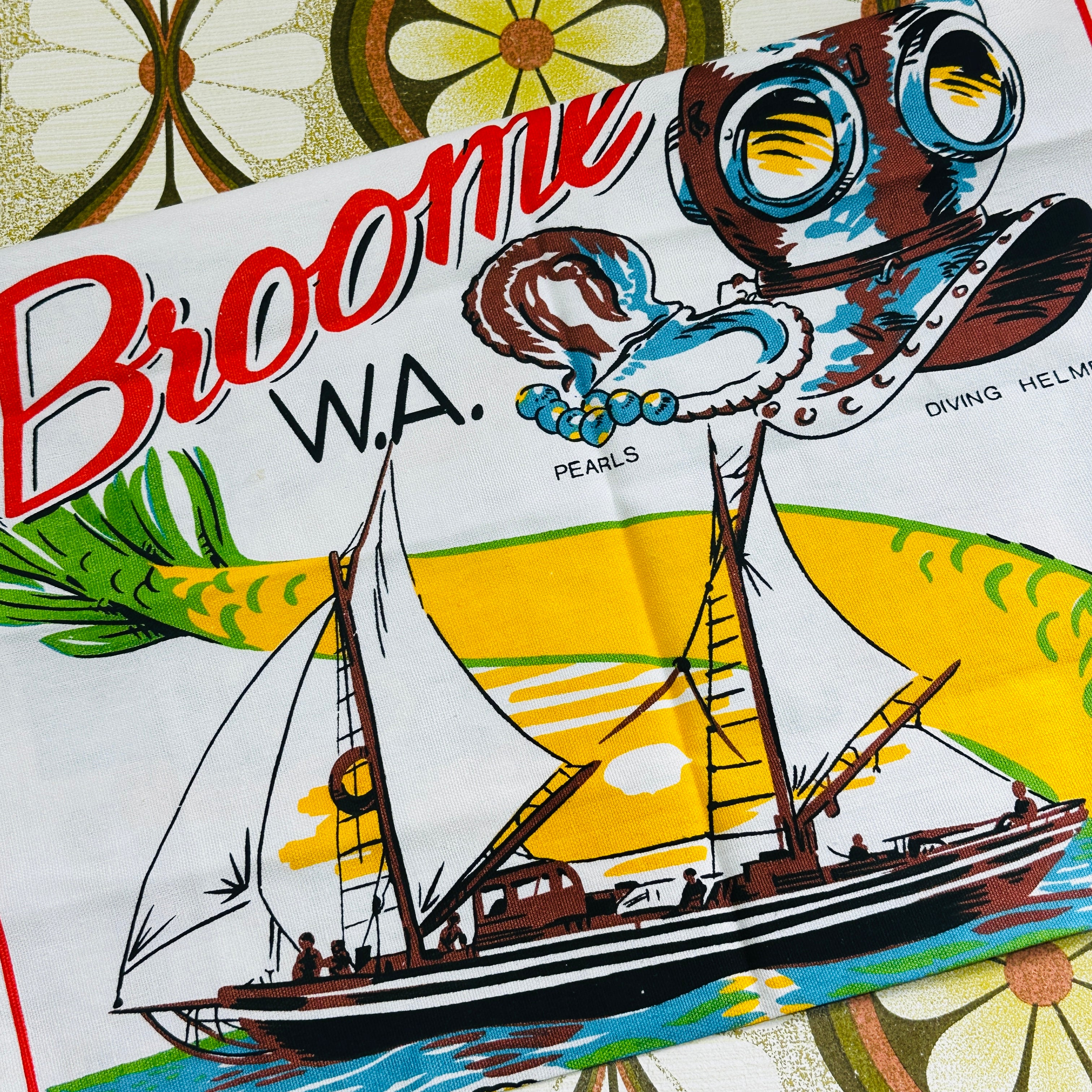 BROOME WA Tea Towel UNUSED