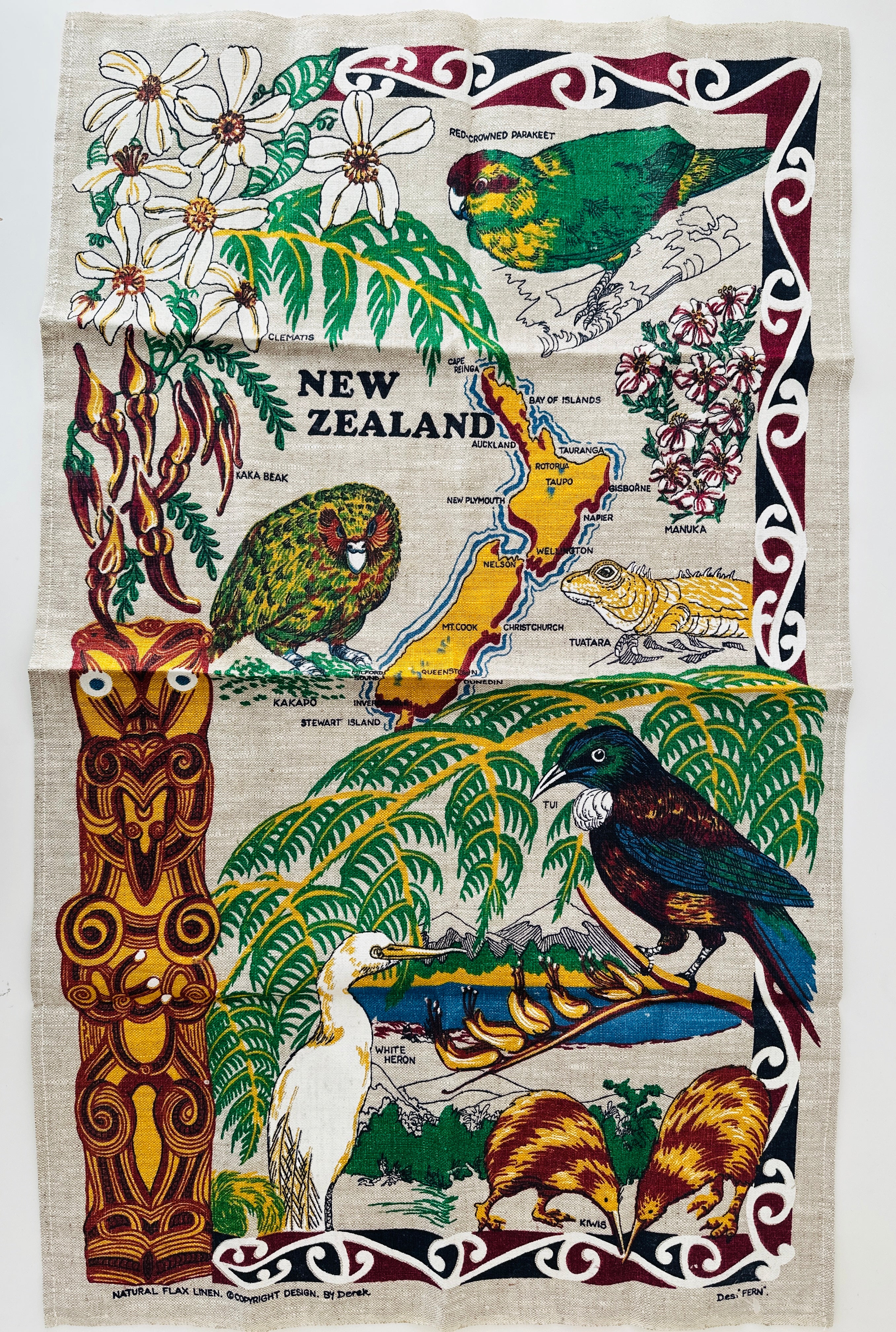 UNUSED New Zealand Tea Towel