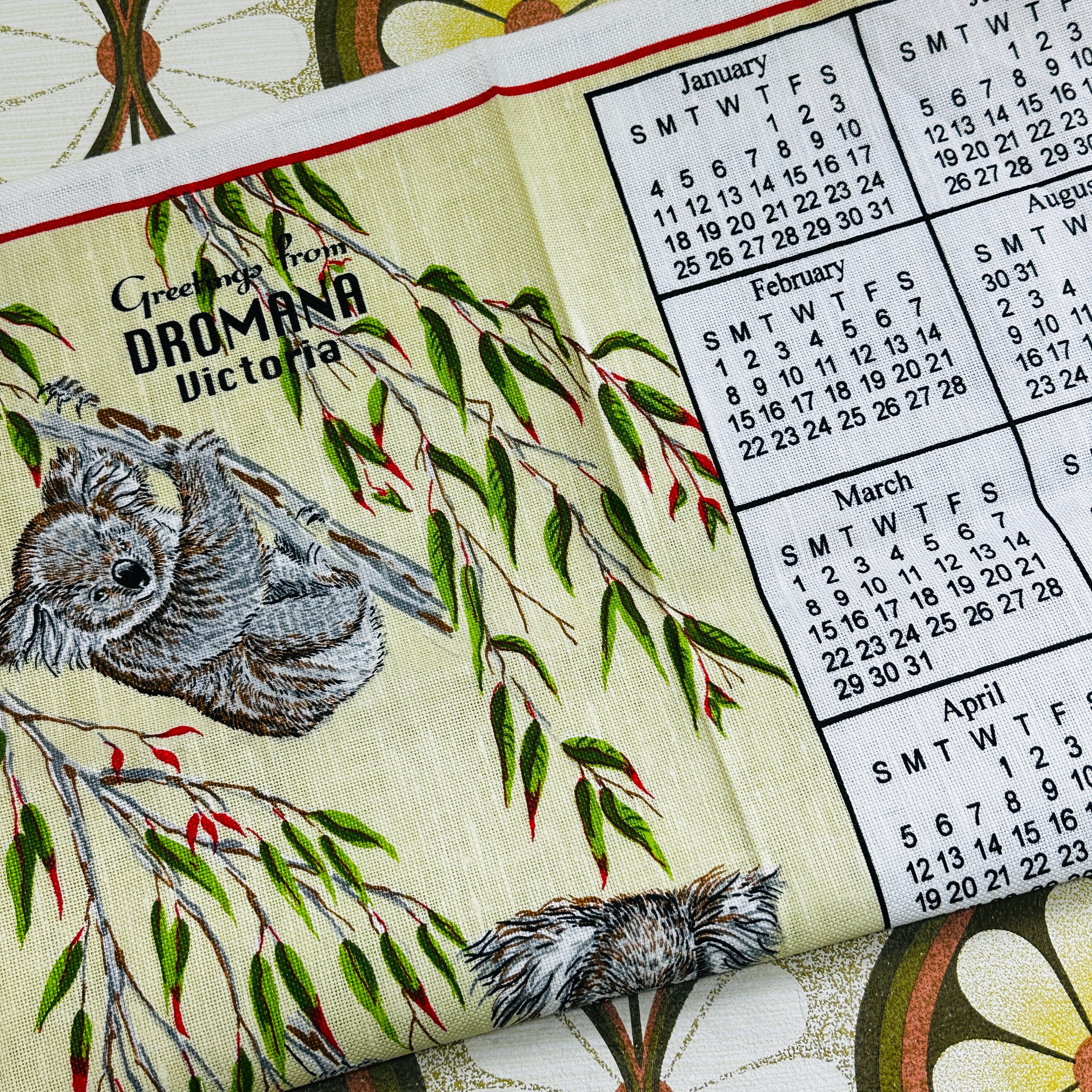 Australian Koala 1998 Tea Towel UNUSED