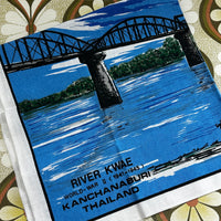 RIVER Kwae Thailand Tea Towel UNUSED