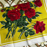 LINEN Old Mill Linens FLORAL Tea Towel UNUSED Ireland