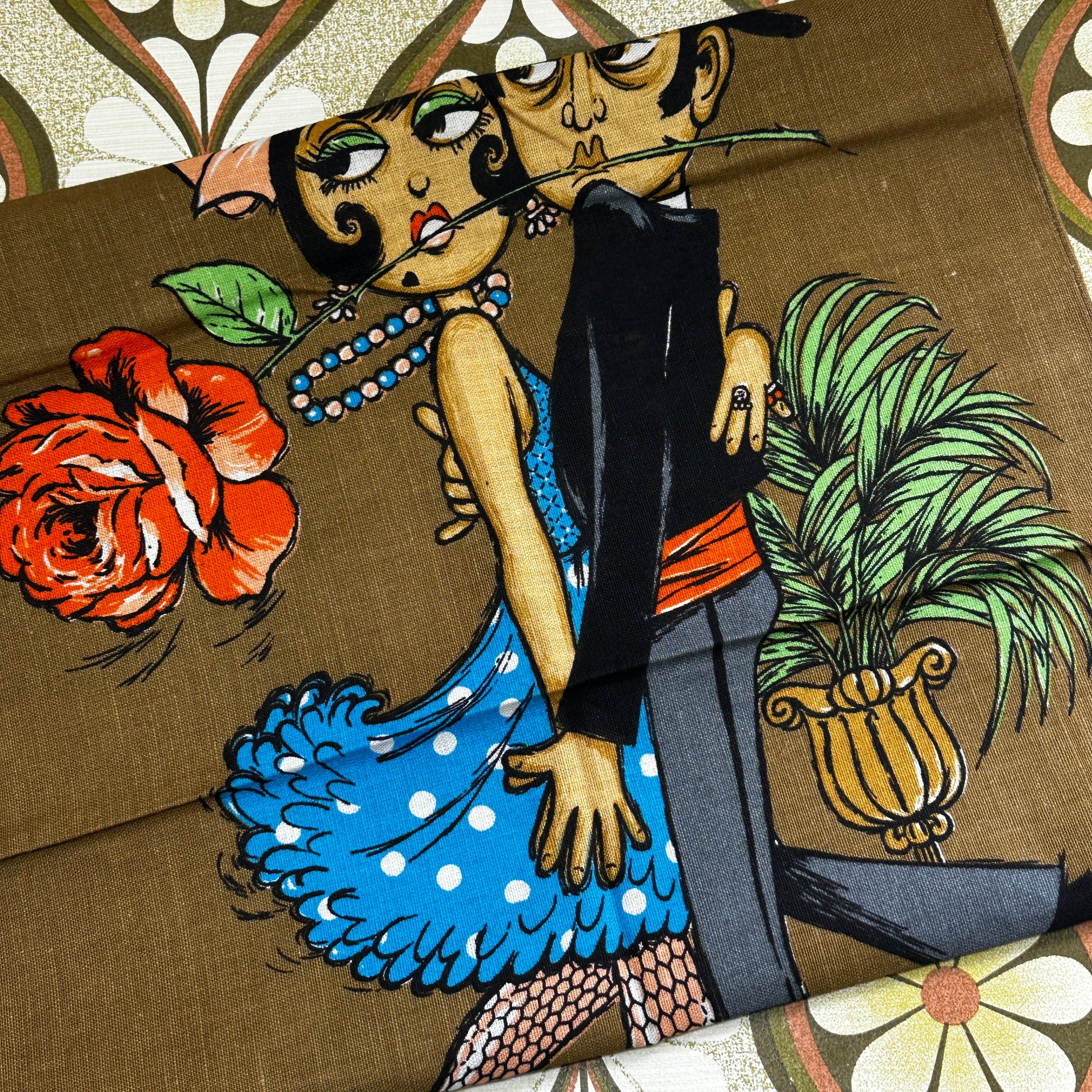 RARE Textile Impressions Tea Towel UNUSED