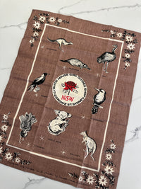 COLLECTABLE Rare DONALD CLARK Girl Guides Vintage LINEN Tea Towel UNUSED