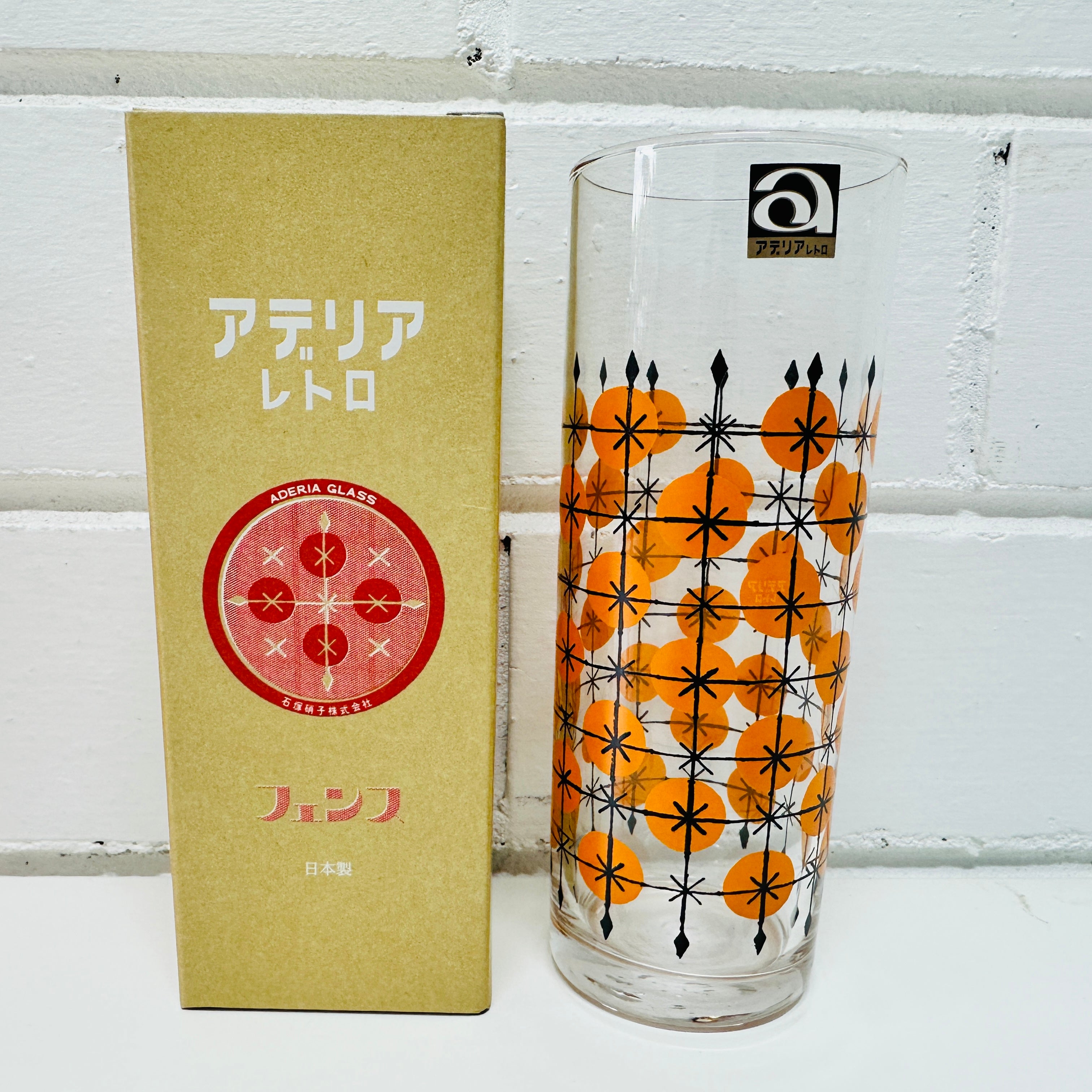 ADERIA Glassware Brand New in BOX Japan Orange