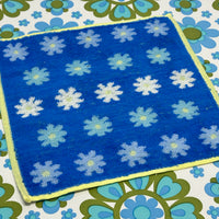 NEW Cotton Face Washer Blue Daisy