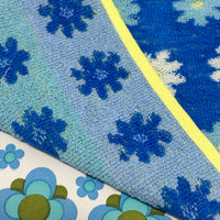 NEW Cotton Face Washer Blue Daisy