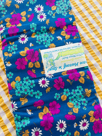 275cms Rare Vintage 100% Cotton Floral Fabric