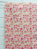 Sold by the Metre Modern Cotton Pink Floral Fabric